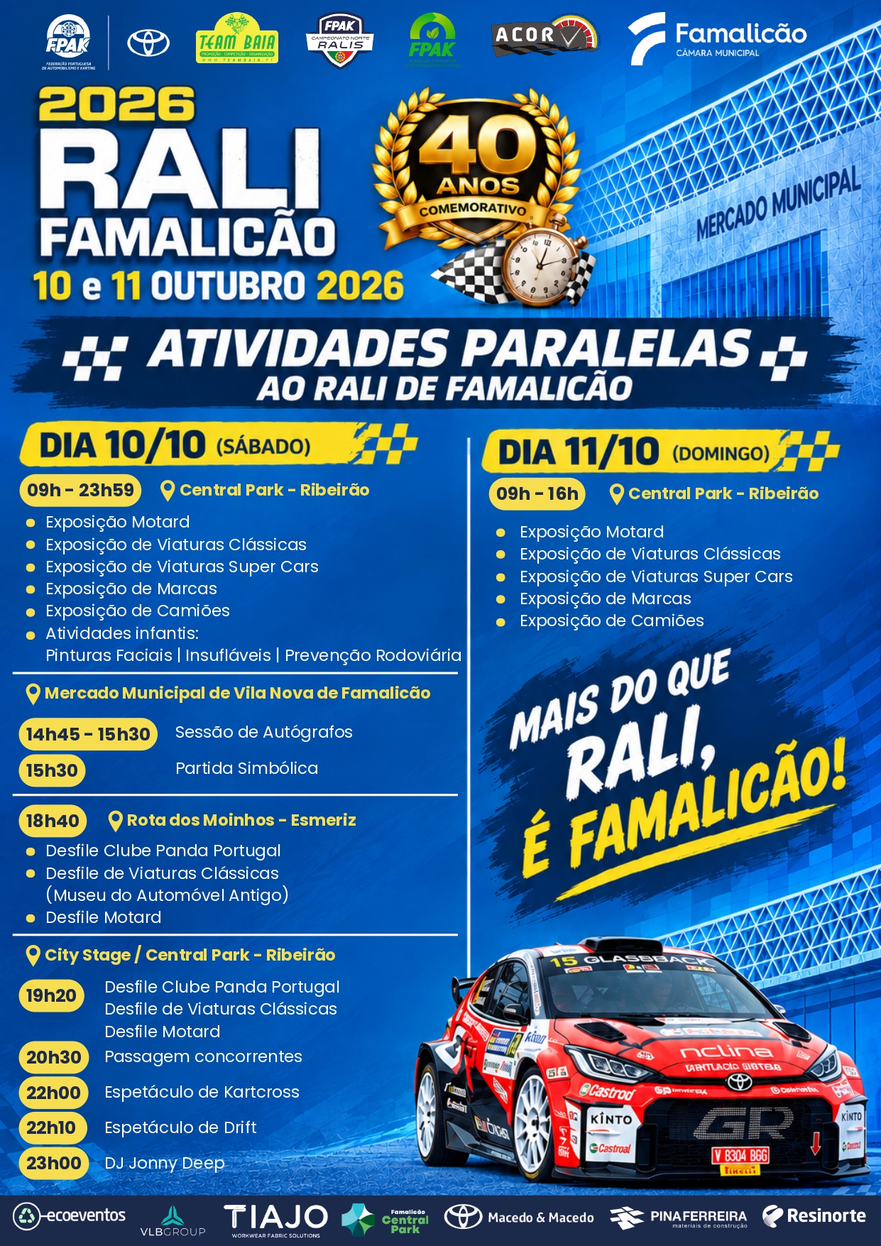Cartaz atividades paralelas - Rali de Famalicão 2026
